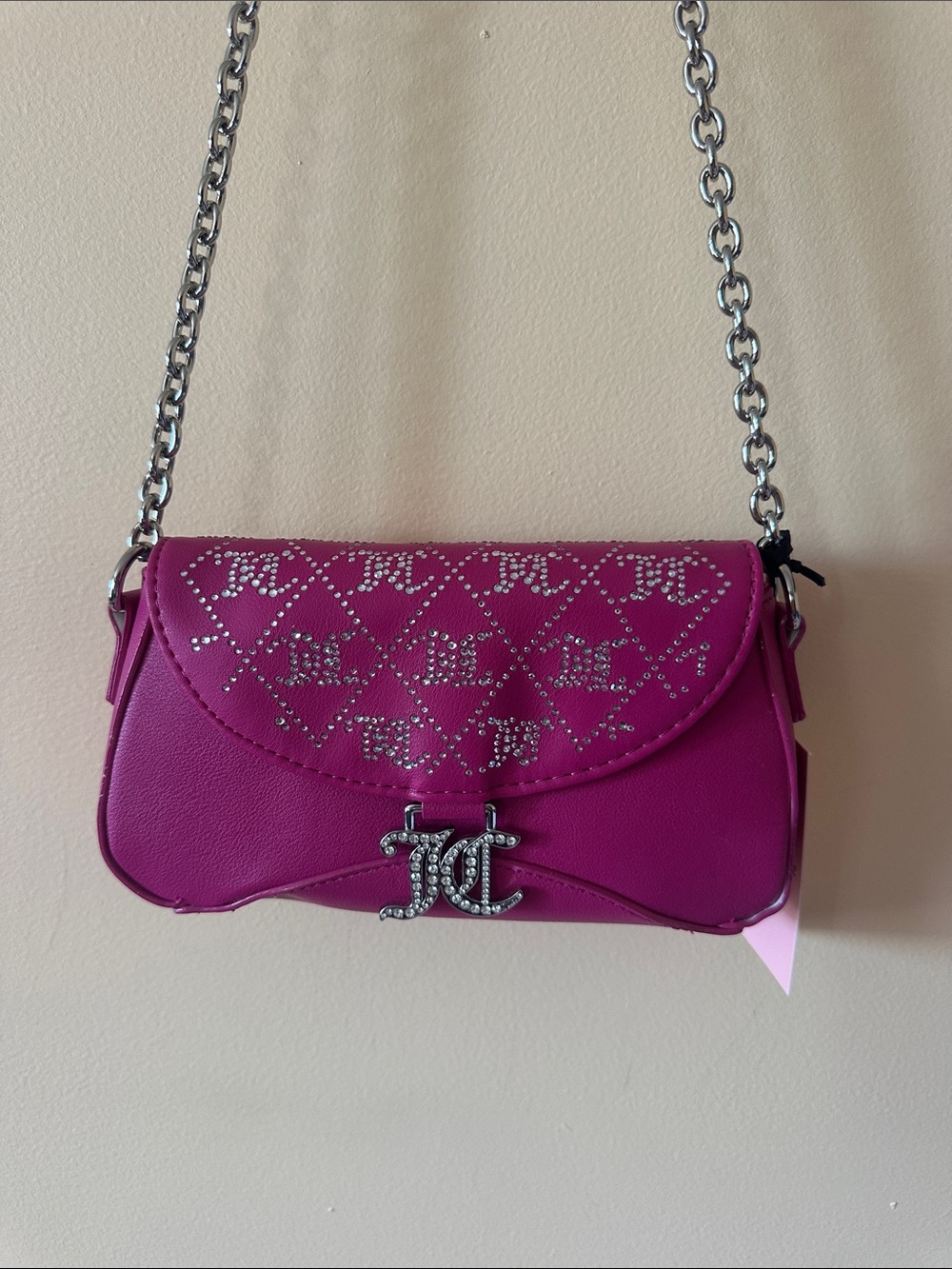 NWT Juicy Couture Pink Rhinestone Shoulder Bag